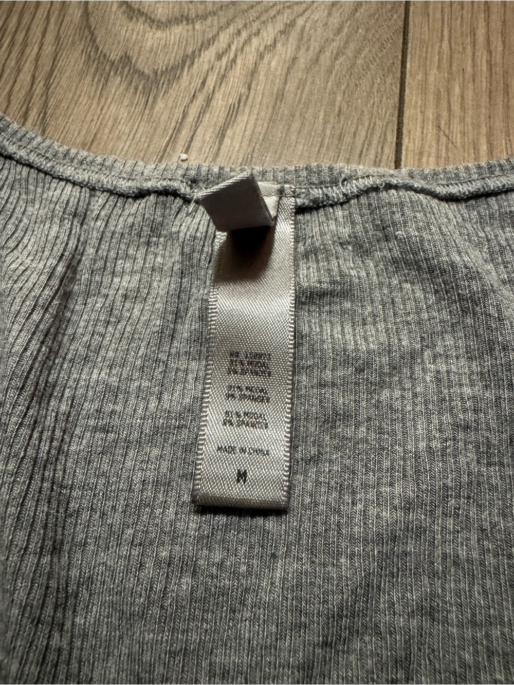 SKIMS Ribbed Tank Top Gray Medium - Picture 4 of 5